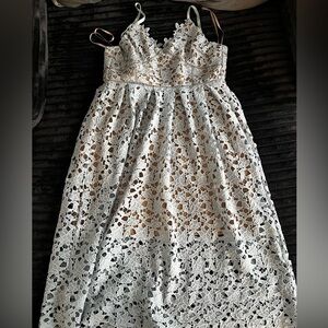 Light Blue Lace-like Dress